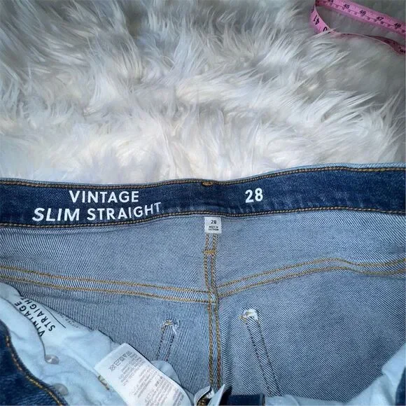 J.Crew Women's Vintage Slim Straight Blue Jeans Size 28 Re-Imagined Denim - Picture 4 of 11